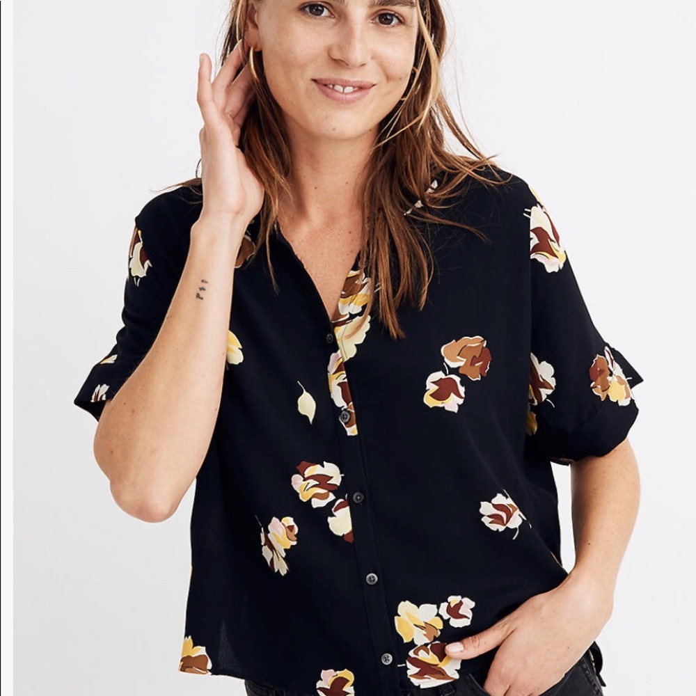 Madewell Oversized floral button-down shirt NWT